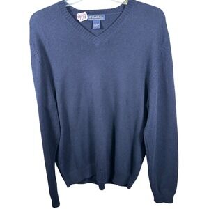 Brooks Brothers Mens V-Neck Sweater Lambswool XL Preppy Classic Academia Cozy